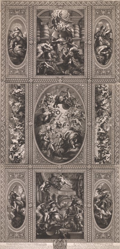 Dal dipinto del soffitto nella Banqueting House a White-Hall nell